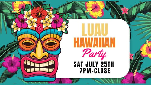 Luau Hawaiian Party Flyer