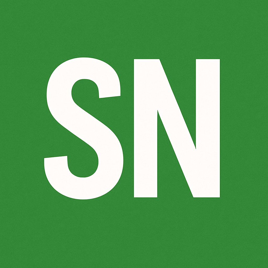 The Letter SN with a green color background-1